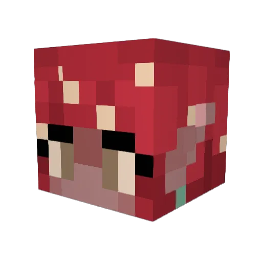Cutiepi33 Minecraft avatar head, 3D render