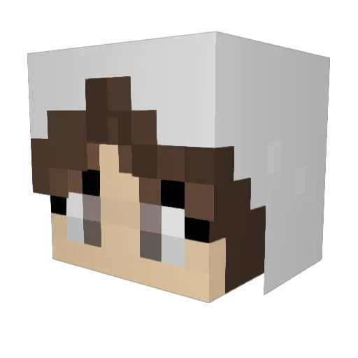 Cutiepielane Minecraft avatar head, 3D render