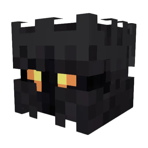 Cutiepsy Minecraft avatar head, 3D render