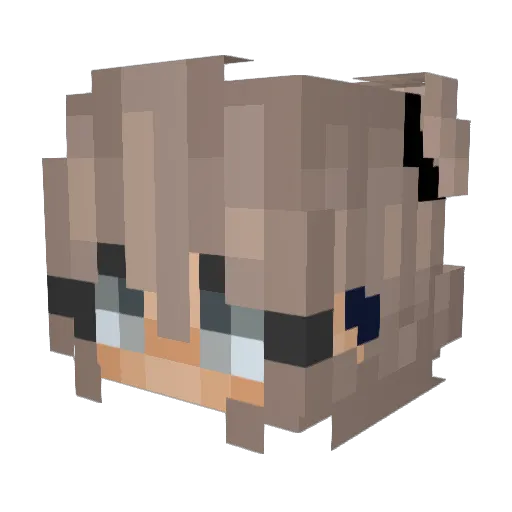 Cutiiiiee Minecraft avatar head, 3D render