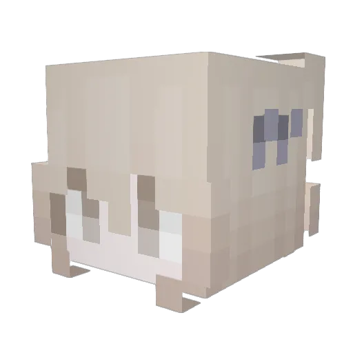 Cutina Minecraft avatar head, 3D render