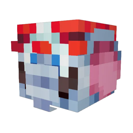 Cutoa Minecraft avatar head, 3D render