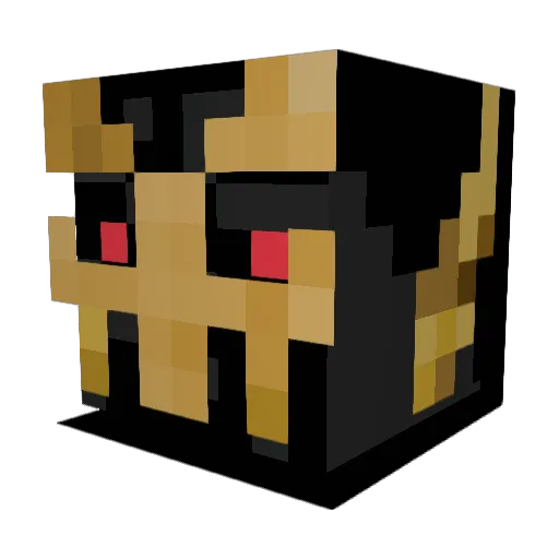 Cuttfr Minecraft avatar head, 3D render
