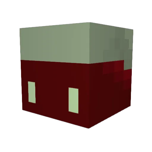 Cuttime Minecraft avatar head, 3D render