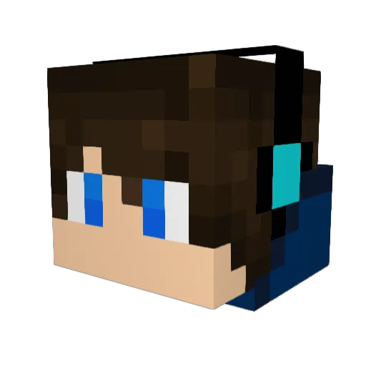 CutyCupy Minecraft avatar head, 3D render