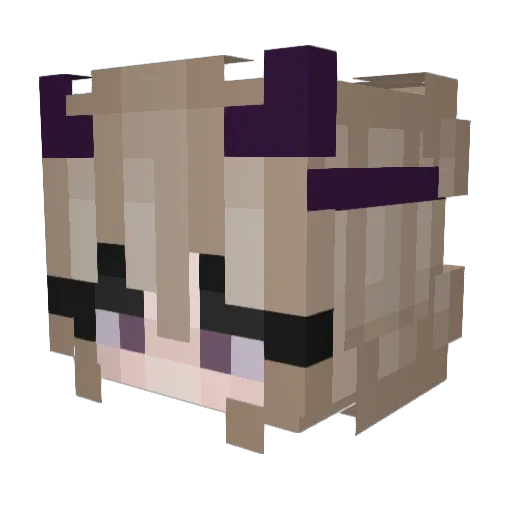 Cutzel Minecraft avatar head, 3D render