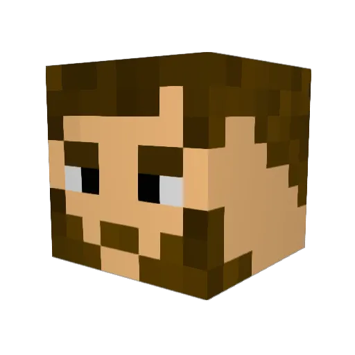 Cuurt Minecraft avatar head, 3D render