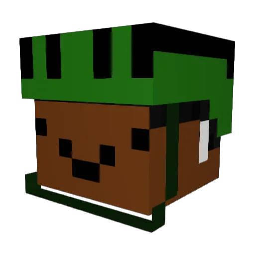 CuuuuumIsFum Minecraft avatar head, 3D render