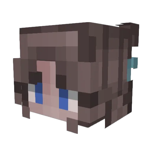 CuzImAsuna Minecraft avatar head, 3D render