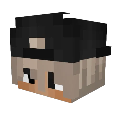 CuzImBrainAFK Minecraft avatar head, 3D render