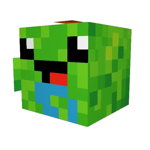 CuzImBrave Minecraft avatar head, 3D render