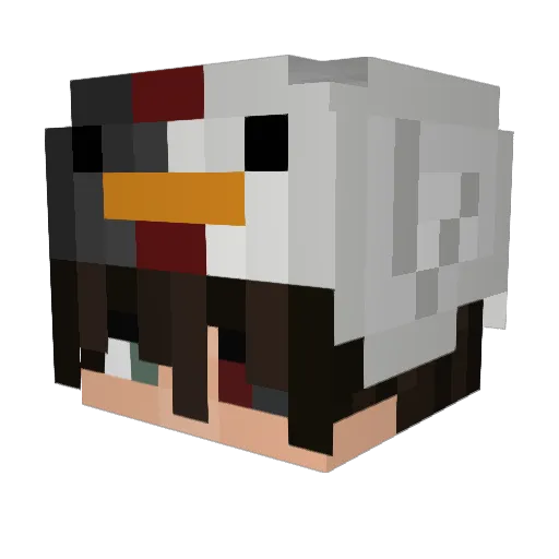 CuzImFacts Minecraft avatar head, 3D render