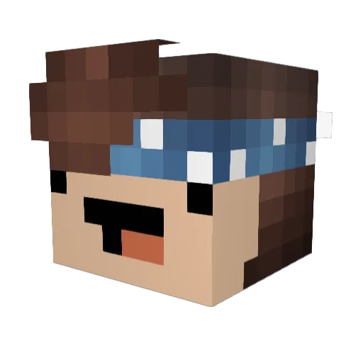 CuzImFrog Minecraft avatar head, 3D render