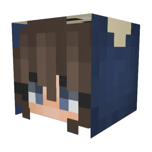 CuzImIsi Minecraft avatar head, 3D render