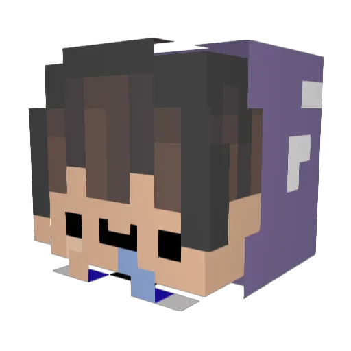 CuzImKakuna Minecraft avatar head, 3D render