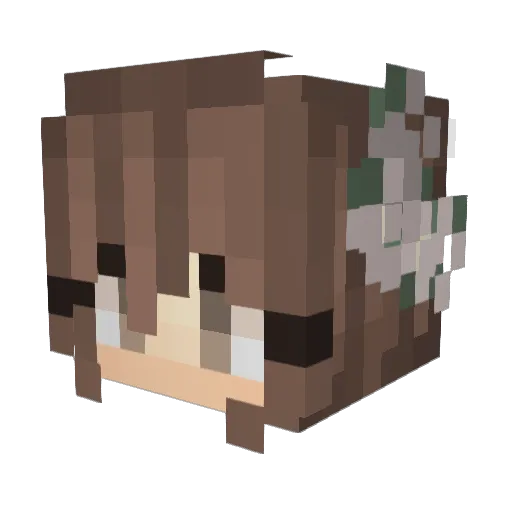 CuzImL3aa Minecraft avatar head, 3D render