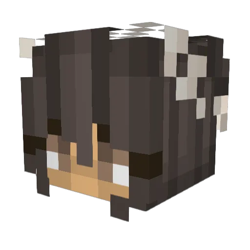 CuzImLuna Minecraft avatar head, 3D render