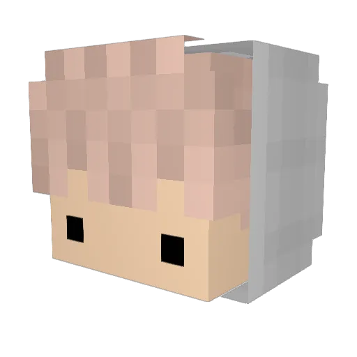 CuzImRainbow Minecraft avatar head, 3D render