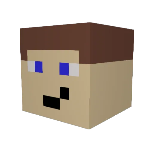 CuzImRealPlayer Minecraft avatar head, 3D render