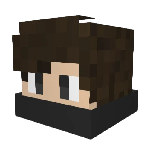 CuzImUSA Minecraft avatar head, 3D render