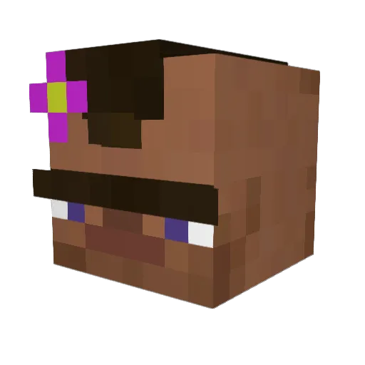 CuzIm_Tilt Minecraft avatar head, 3D render