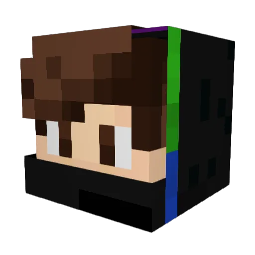 CuzN0thing Minecraft avatar head, 3D render