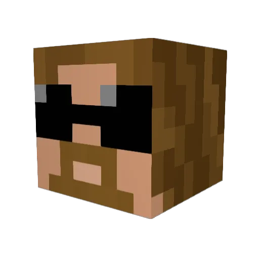 Cuzaseso Minecraft avatar head, 3D render