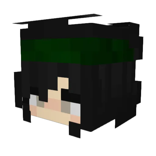 Cuzca Minecraft avatar head, 3D render