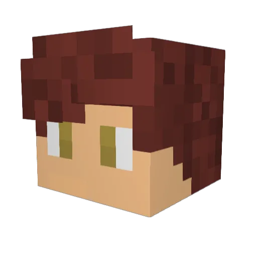 Cuznir Minecraft avatar head, 3D render
