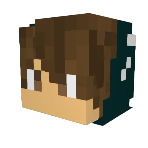 Cuzo_ Minecraft avatar head, 3D render