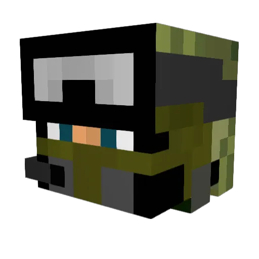 CvareX Minecraft avatar head, 3D render