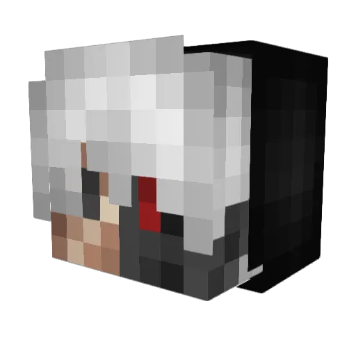 Cverzy Minecraft avatar head, 3D render
