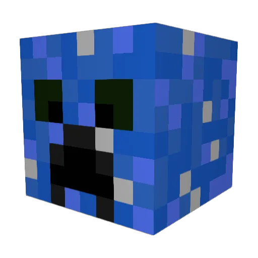Cvinc Minecraft avatar head, 3D render