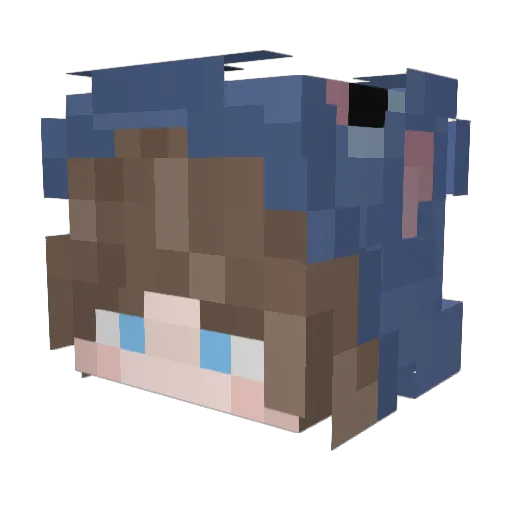 Cvltro Minecraft avatar head, 3D render