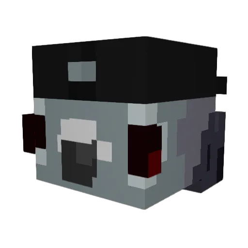 Cvocky Minecraft avatar head, 3D render