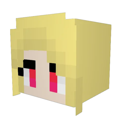 Cwa Minecraft avatar head, 3D render