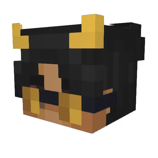 Cwadex Minecraft avatar head, 3D render