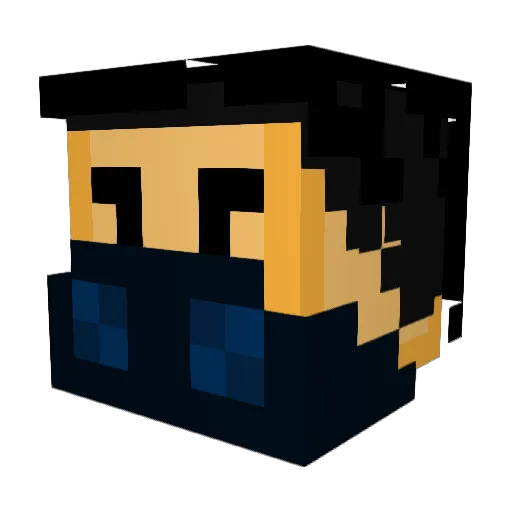 Cwdog24 Minecraft avatar head, 3D render