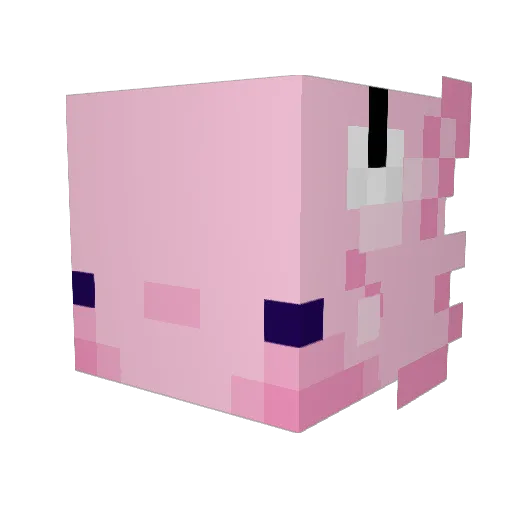 Cweamu Minecraft avatar head, 3D render