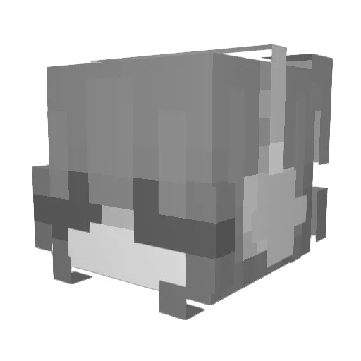 Cweeming Minecraft avatar head, 3D render
