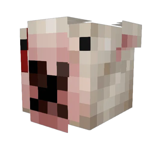 Cwest_0 Minecraft avatar head, 3D render