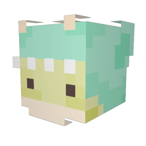 Cwigs Minecraft avatar head, 3D render