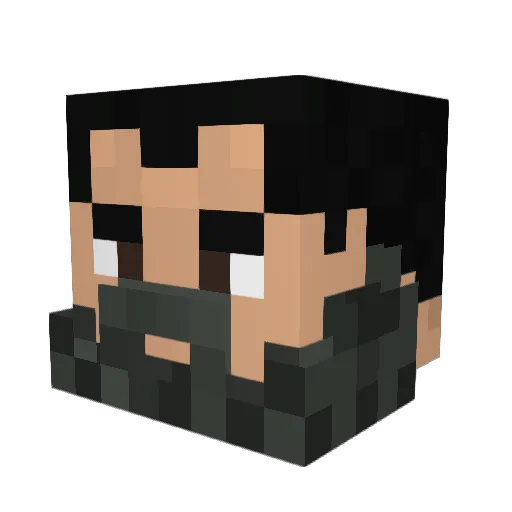 Cwl Minecraft avatar head, 3D render