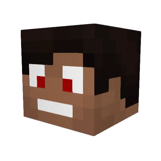 CxCups Minecraft avatar head, 3D render