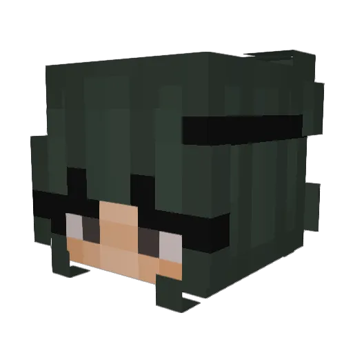 Cxaos Minecraft avatar head, 3D render