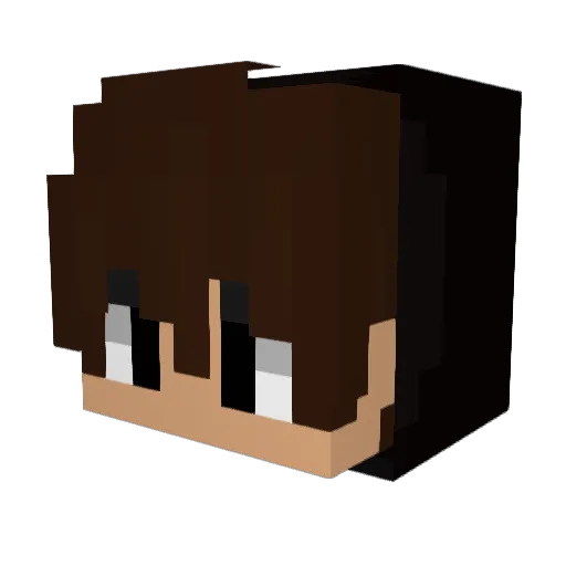 Cxat1y Minecraft avatar head, 3D render