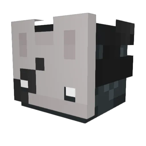 Cxbi Minecraft avatar head, 3D render