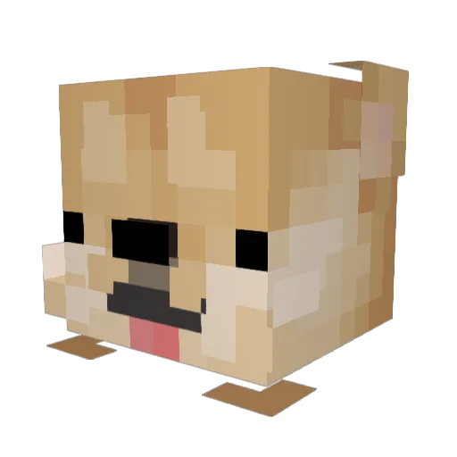 CxctusA Minecraft avatar head, 3D render