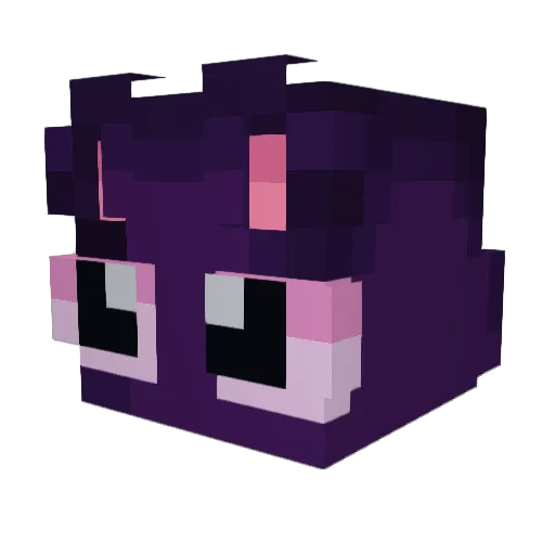 Cxdori Minecraft avatar head, 3D render
