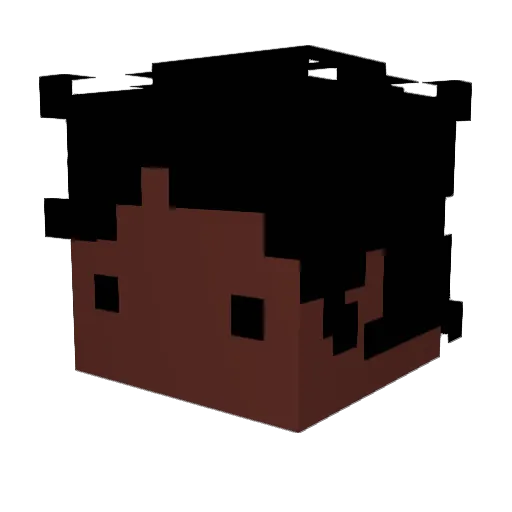 Cxhlost Minecraft avatar head, 3D render
